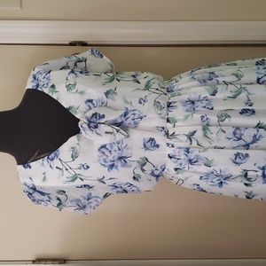 Beautiful floral long dress with front tie